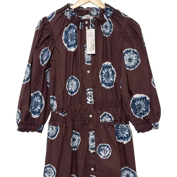 NWTs Never A Wallflower  Button Front Elastic Collar Shirt Dress (S) - Picture 4 of 15